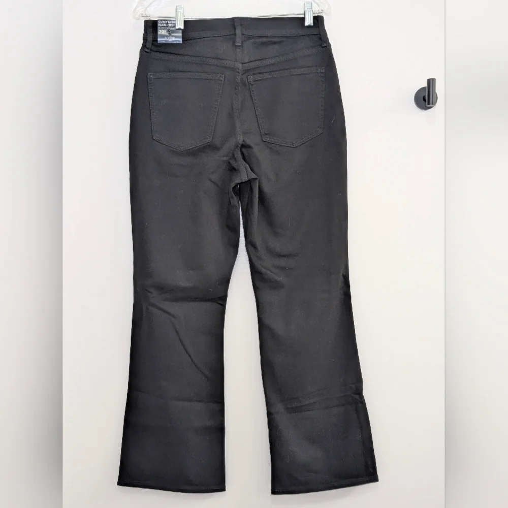 J.Crew Curvy Wide Leg Crop Jeans 29T Black Mid- Rise All-Day Stretch NWT Classic - Picture 5 of 10